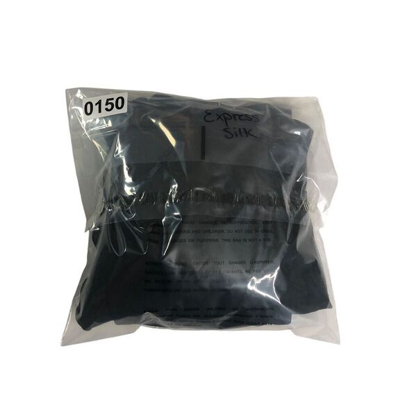 Vintage Express Dress 11/12 Black Silk Midi Flutter Sleeve Y2K Fairy Whimsigoth‎ - Picture 13 of 13